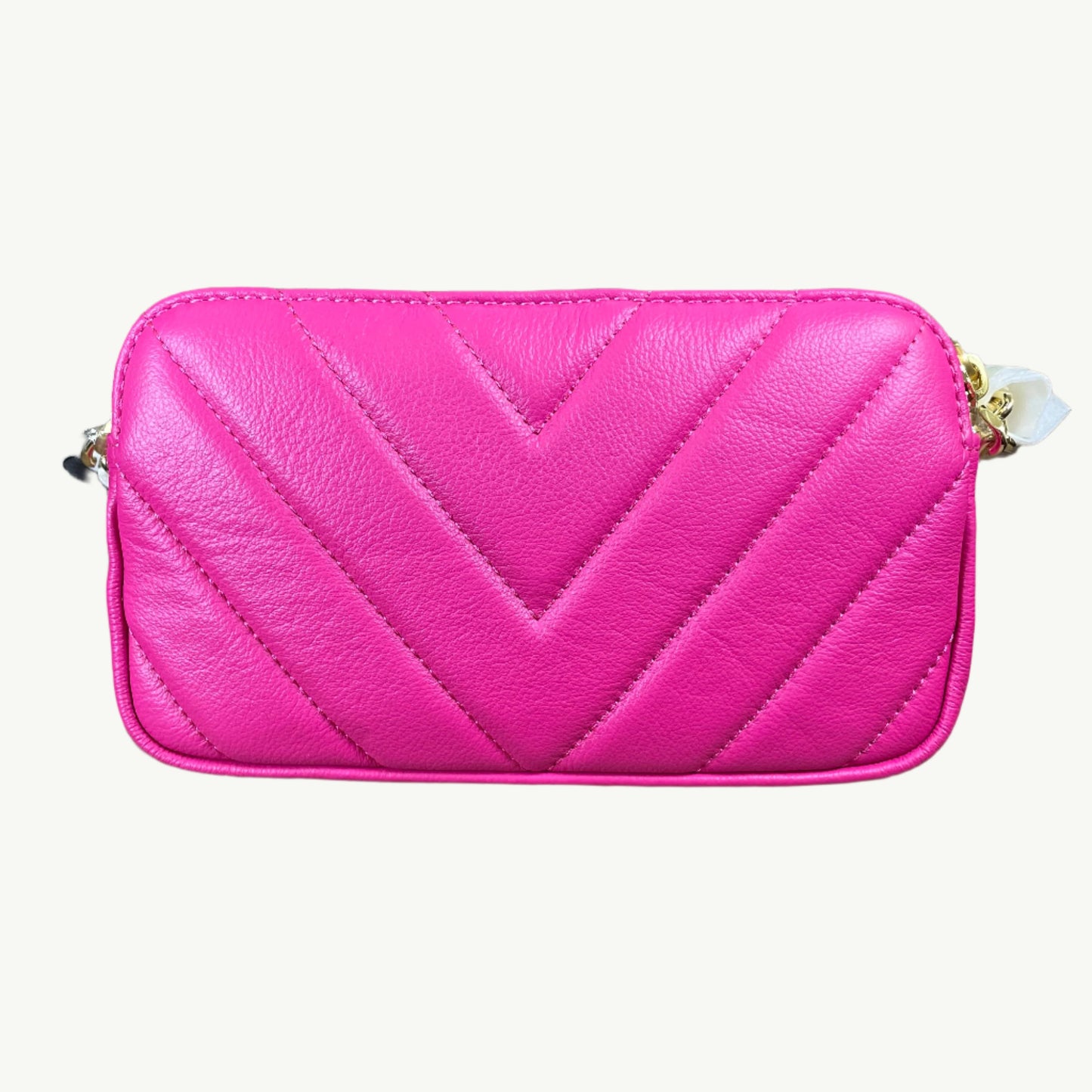 Moncrief Ana Small Grain Italian Leather Mini Quilted Cross Body bag