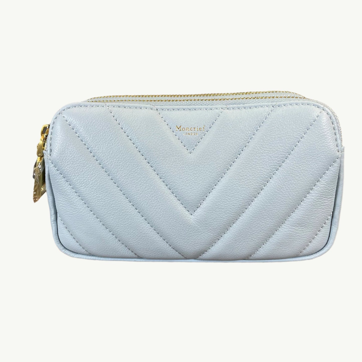 Moncrief Ana Small Grain Italian Leather Mini Quilted Cross Body bag