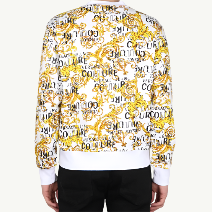 Versace White Baroque Sweater