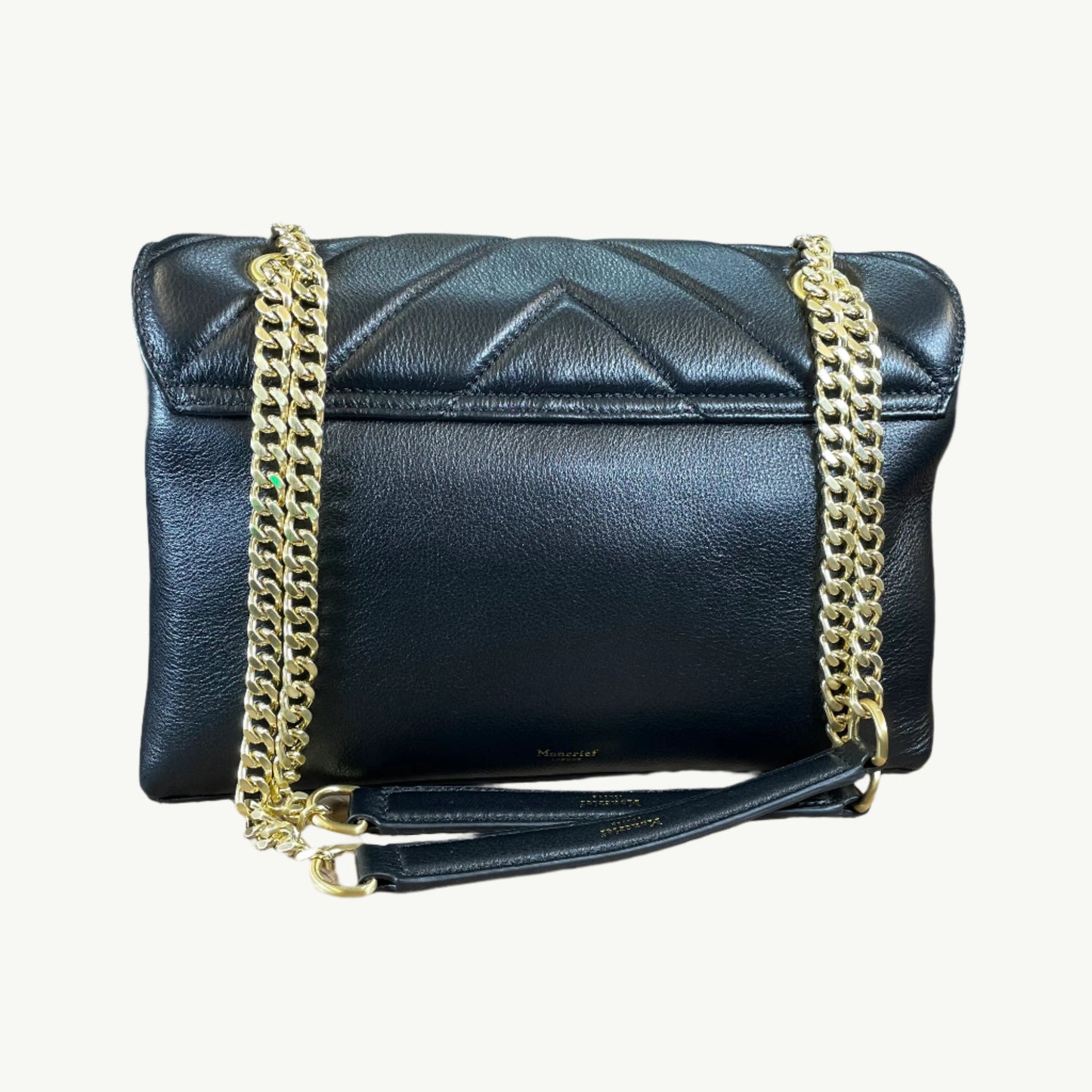 Moncrief Cathryn Small Grain Leather Quilted Shoulder and Crossbody Bag