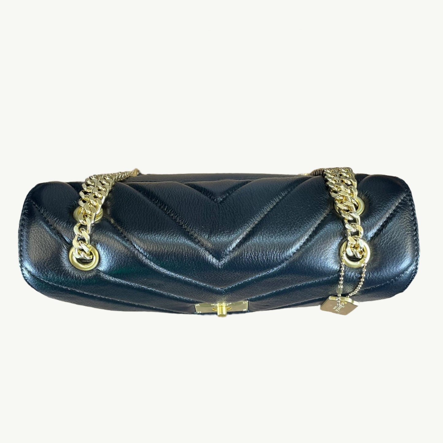 Moncrief Cathryn Small Grain Leather Quilted Shoulder and Crossbody Bag