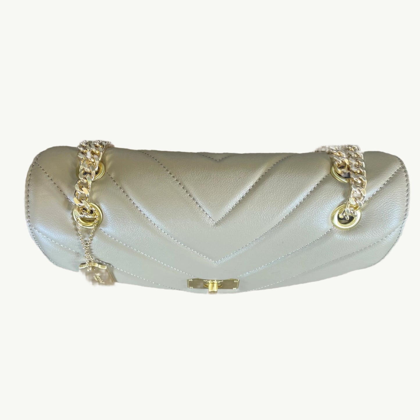 Moncrief Cathryn Small Grain Leather Quilted Shoulder and Crossbody Bag
