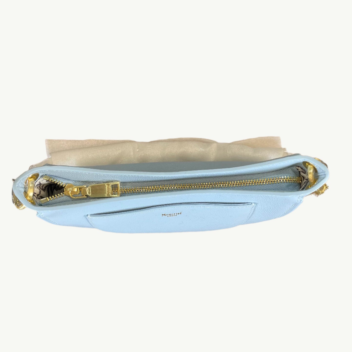 Moncrief Esme Pebble Grain Leather Half Moon Shoulder Bag