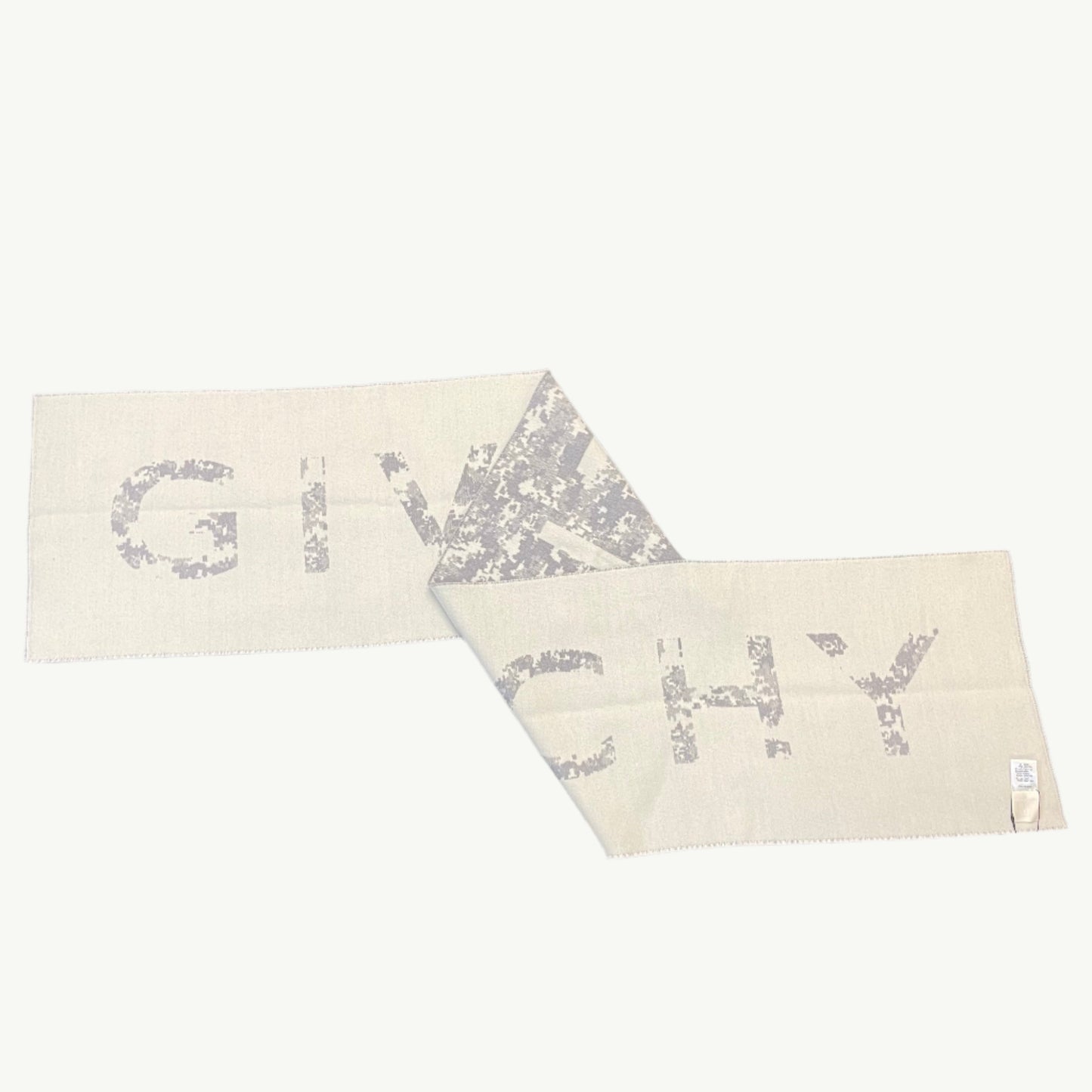 Givenchy Grey Patterned Logo Scarf