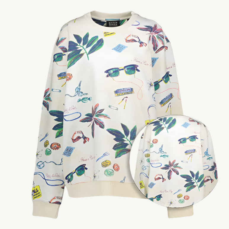 Scotch & Soda Holiday Print Sweater
