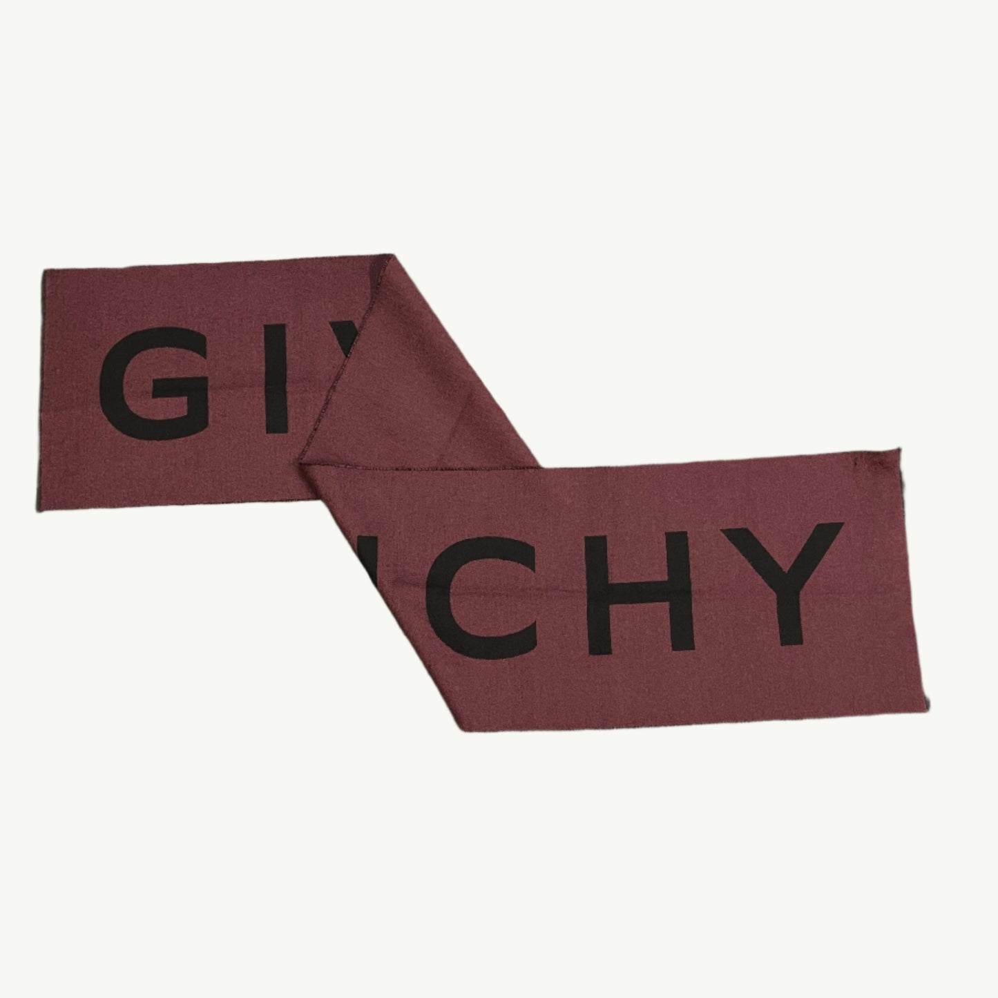 Givenchy Burgundy Wool Scarf