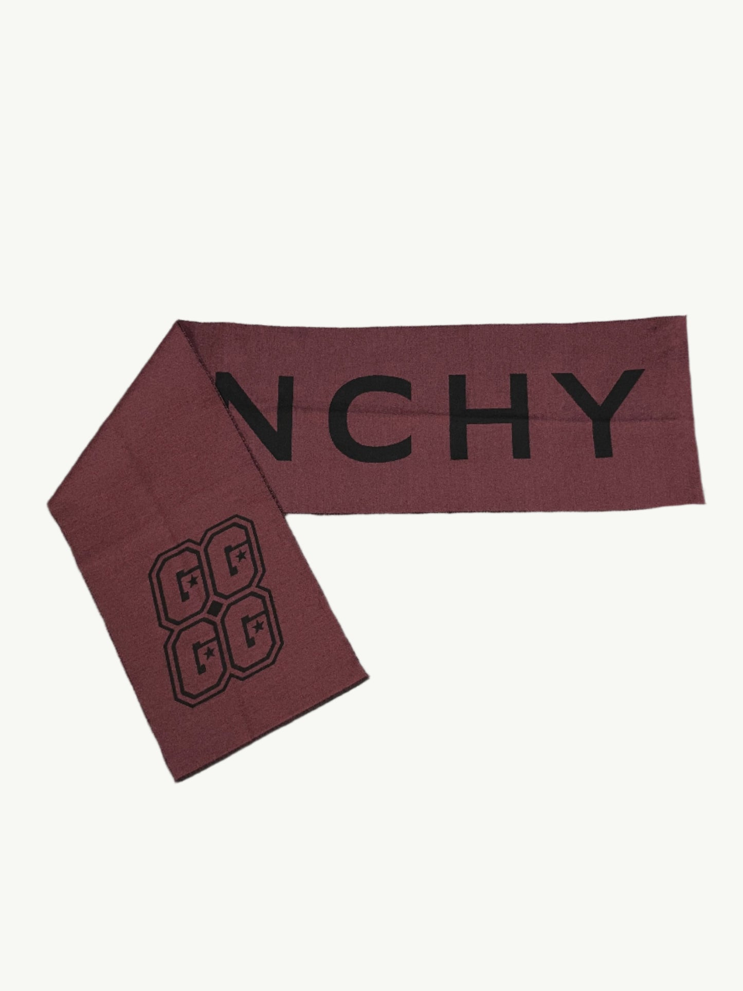 Givenchy Burgundy Wool Scarf