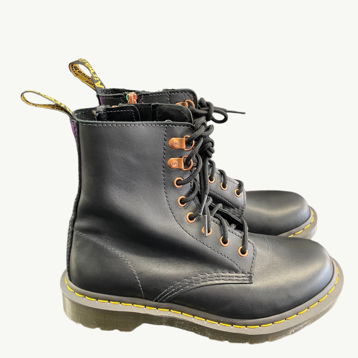 Dr Martens 8 Eye Rose Gold Boots