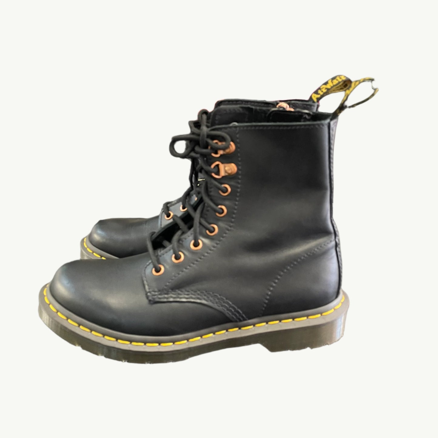 Dr Martens 8 Eye Rose Gold Boots