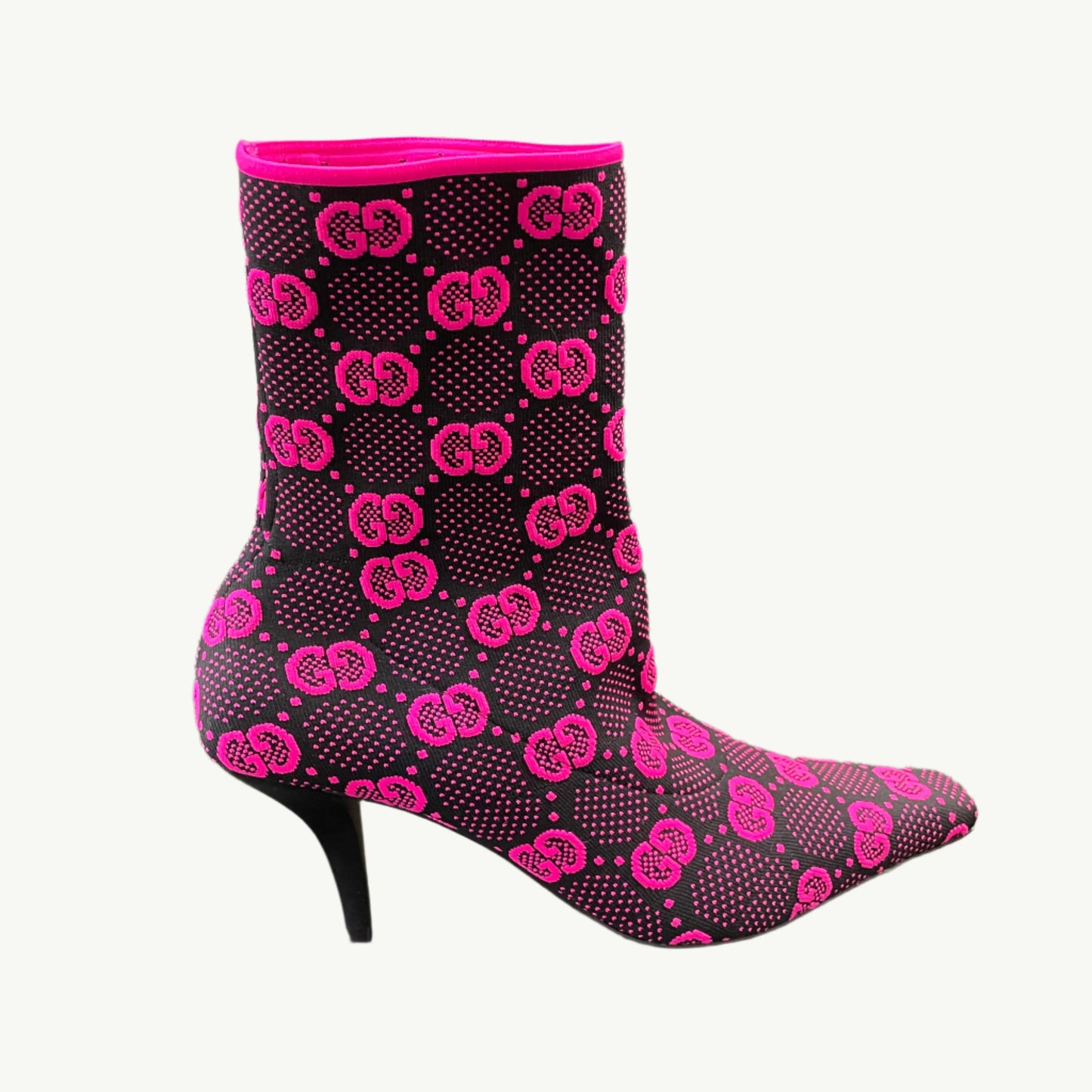 Gucci GG 75mm Knit Ankle Boots