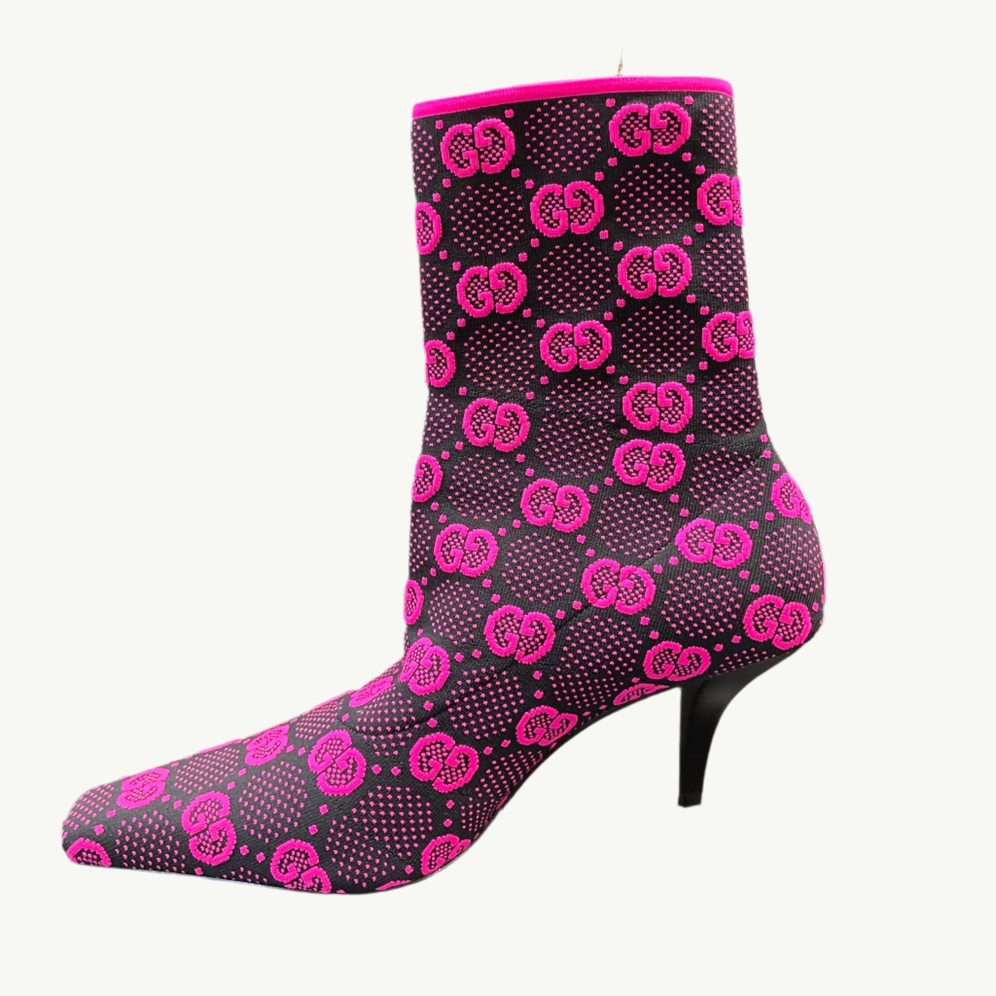 Gucci GG 75mm Knit Ankle Boots