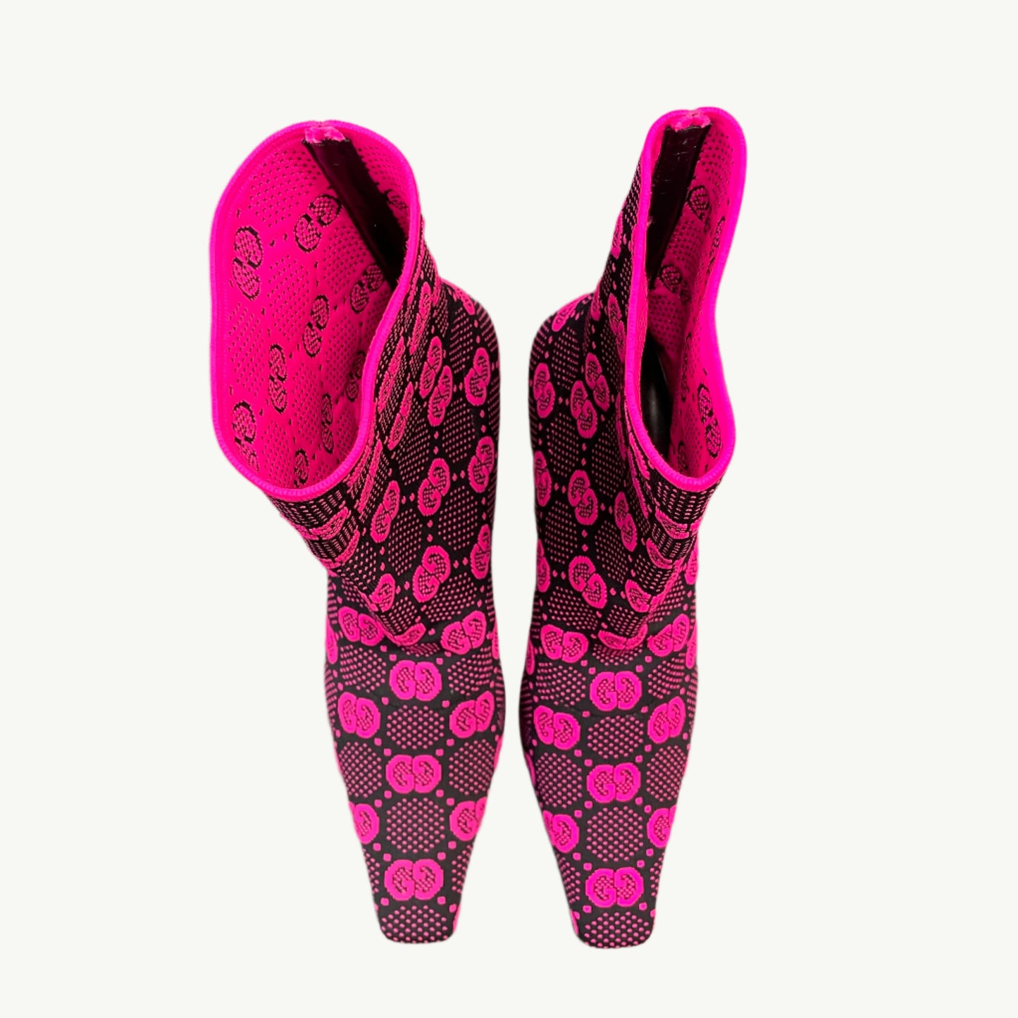 Gucci GG 75mm Knit Ankle Boots