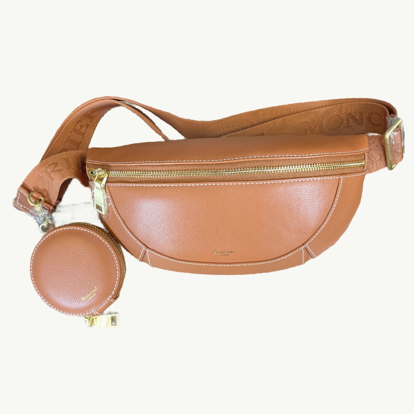 Moncrief Joely Pebble Grain Italian Leather Belt Bag