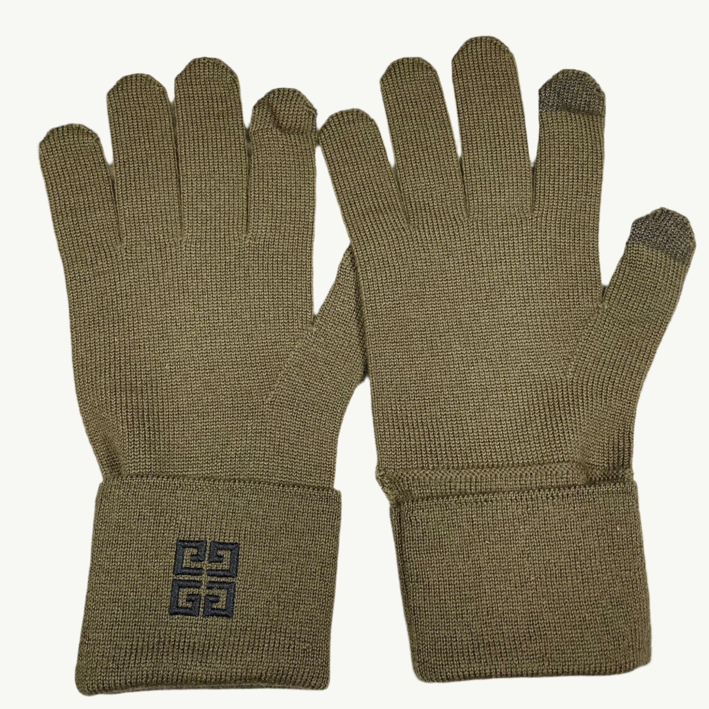 Givenchy Khaki Wool Gloves