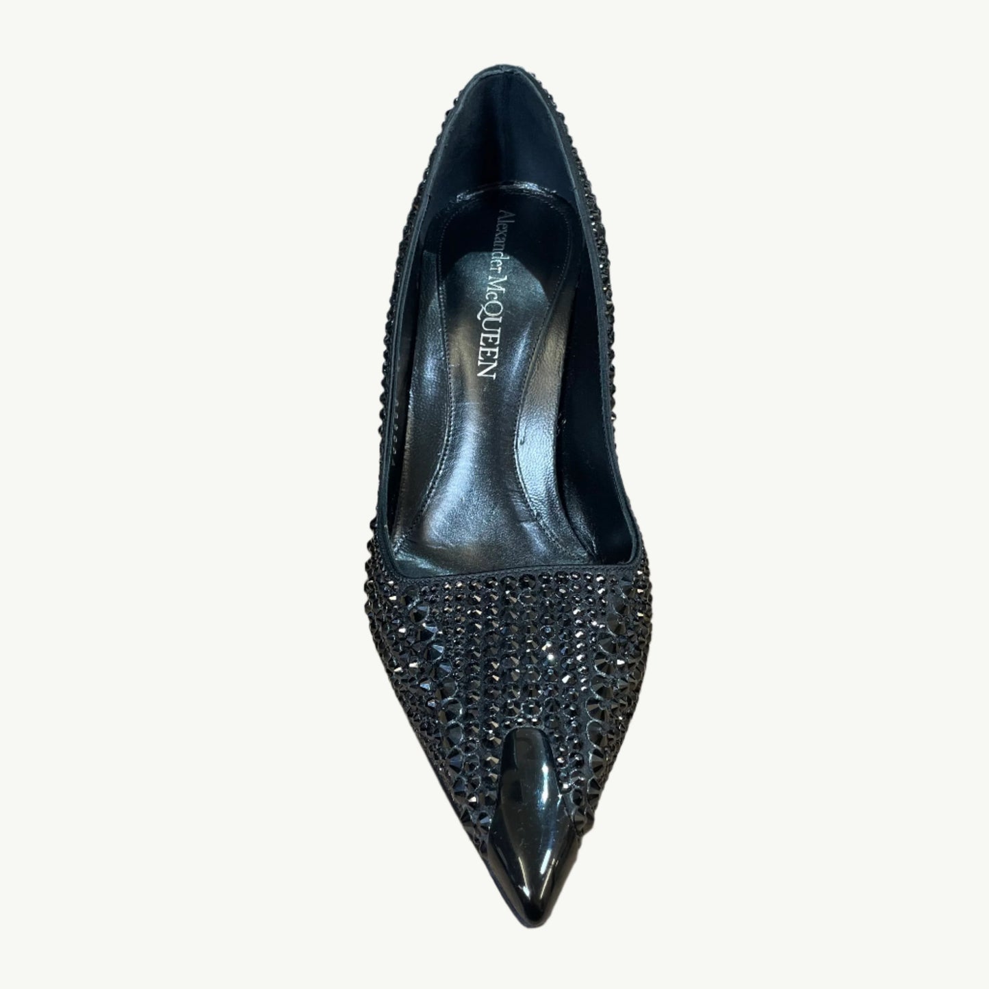 Alexander McQueen Punk Black Crystal Pumps