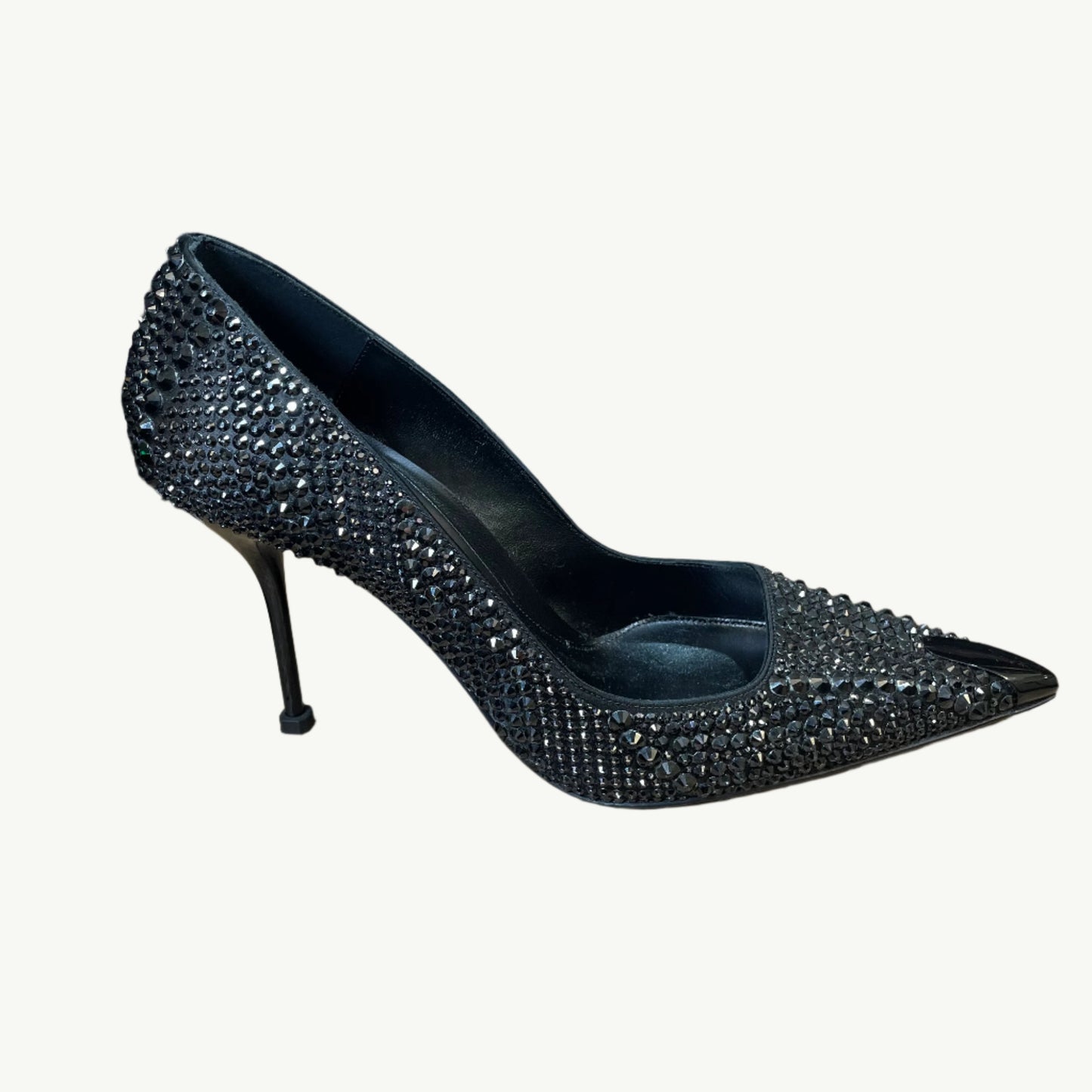Alexander McQueen Punk Black Crystal Pumps