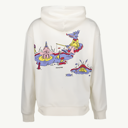 Scotch & Soda White Graphic Hoodie